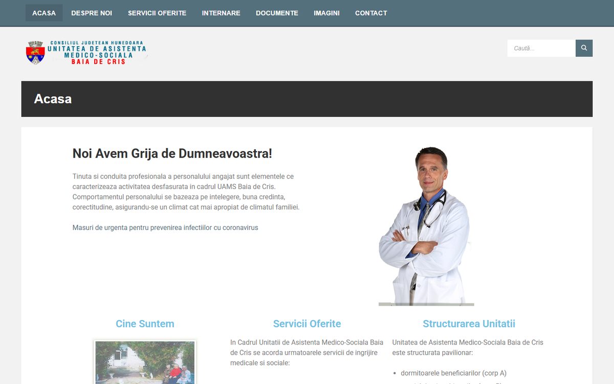 Captură Unitatea de Asistență Medico-Socială Baia de Criș